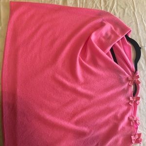 HARP CASHMERE WRAP W/ BOW - PROSECCO PINK 1 SZ